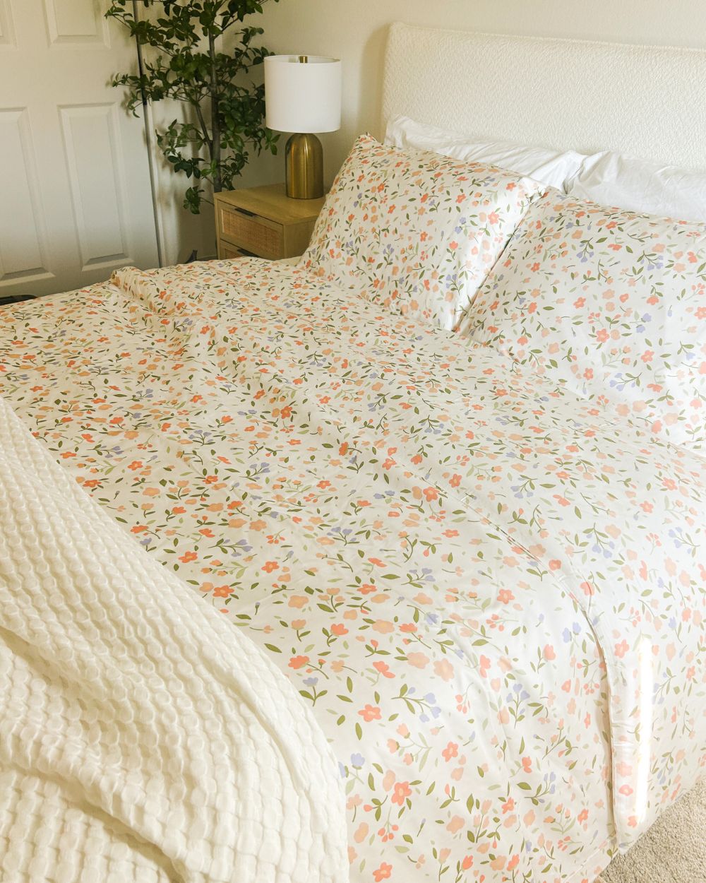 Peach Blossoms - Bamboo Duvet Cover Set - Green Philosophy Co.