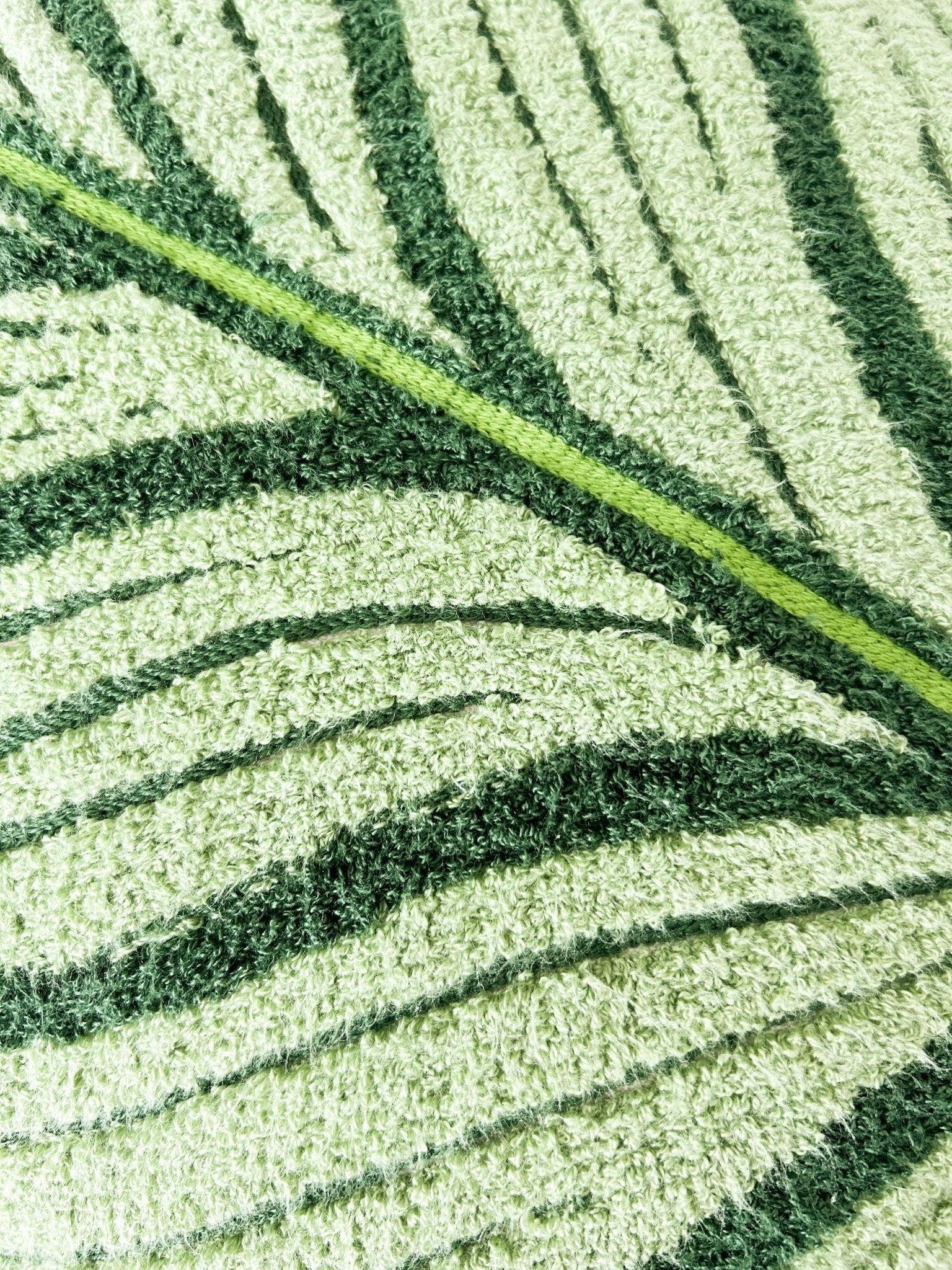 Tufted Calathea Orbifolia Leaf Pillow - Green Philosophy Co.