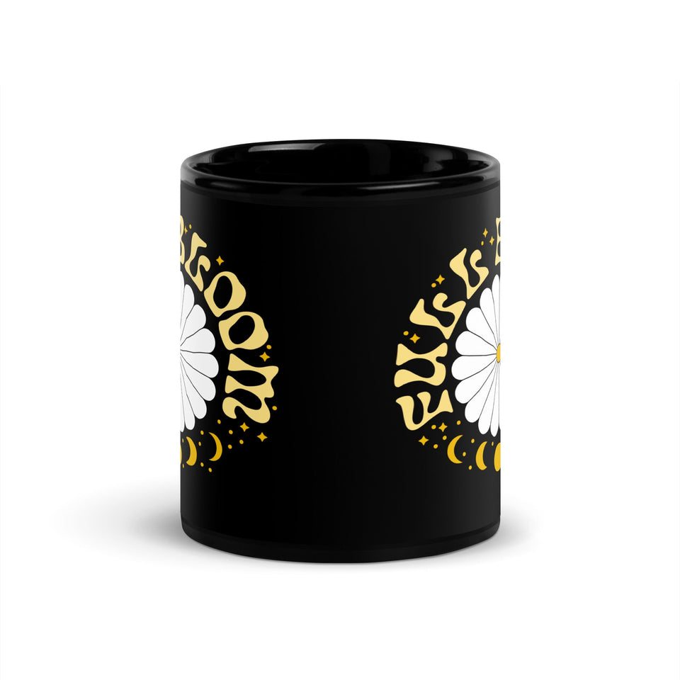 Full Bloom Black Mug - Green Philosophy Co.