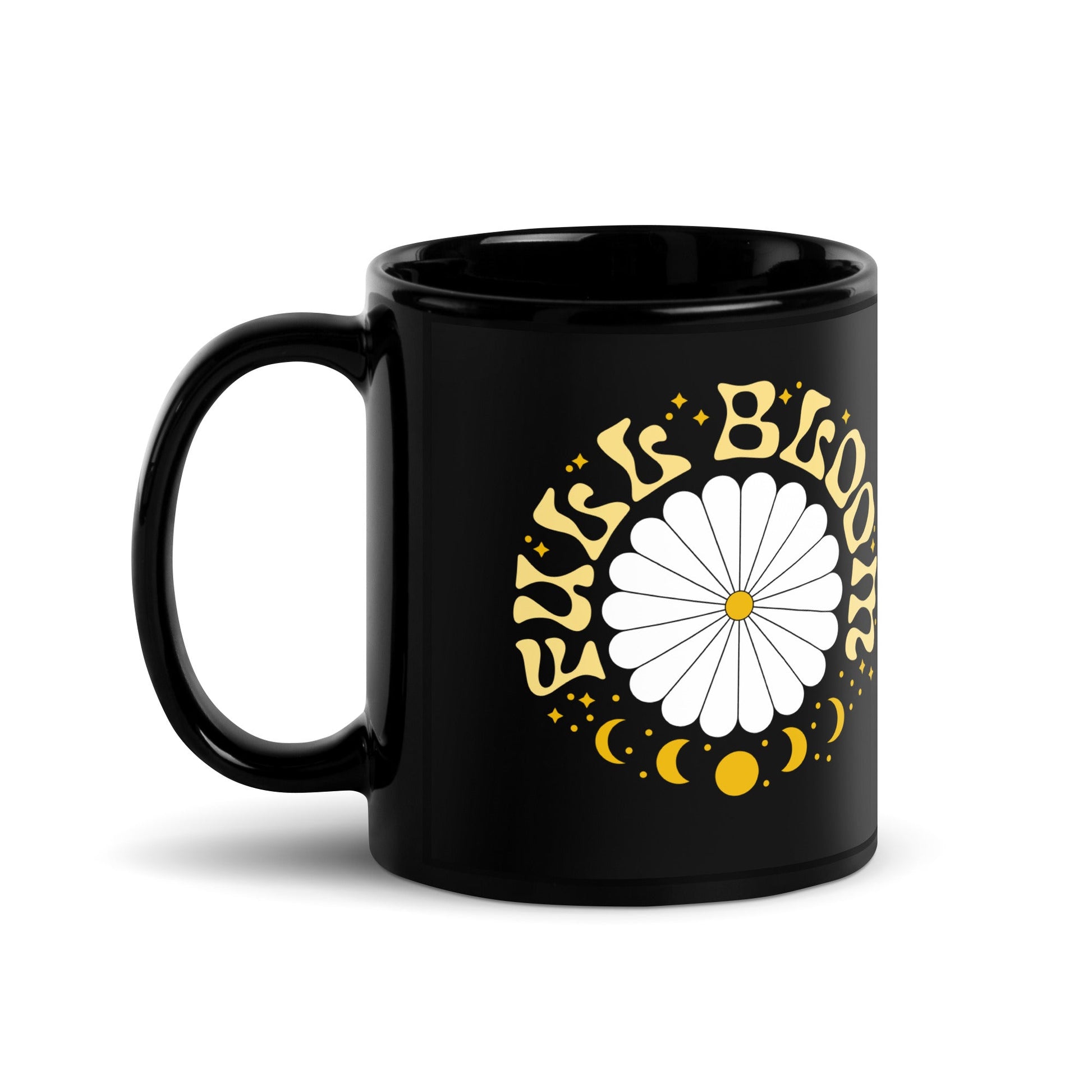 Full Bloom Black Mug - Green Philosophy Co.