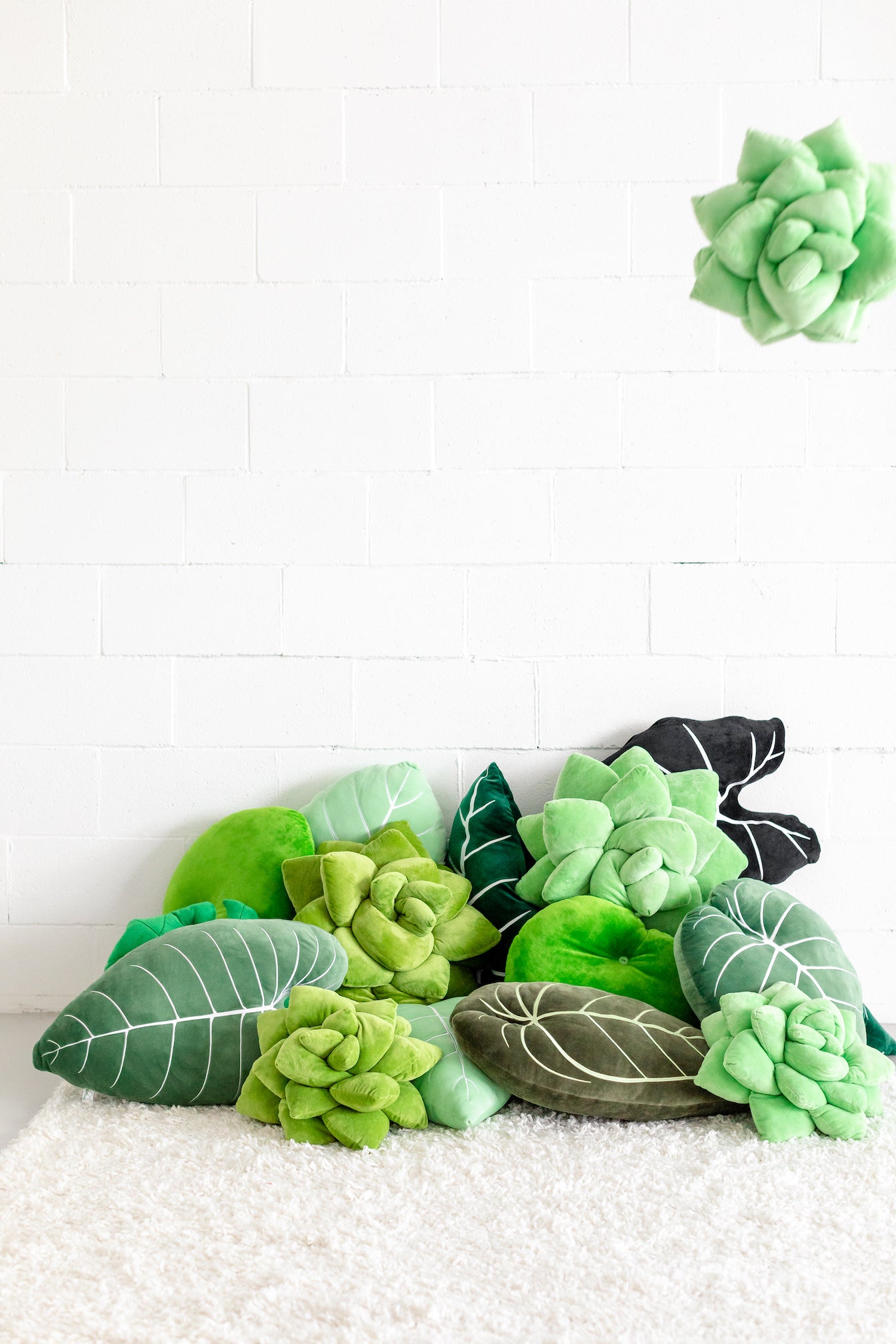 Lil' Pop - Green Succulent Pillows Set - Green Philosophy Co.