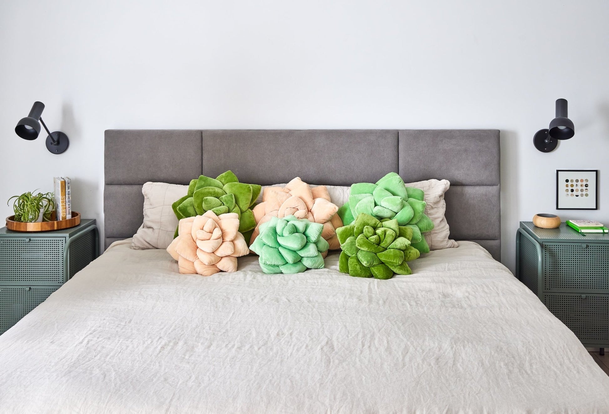 Lil' Pop Succulent - Plush Pillow - Blush Peach - Green Philosophy Co.