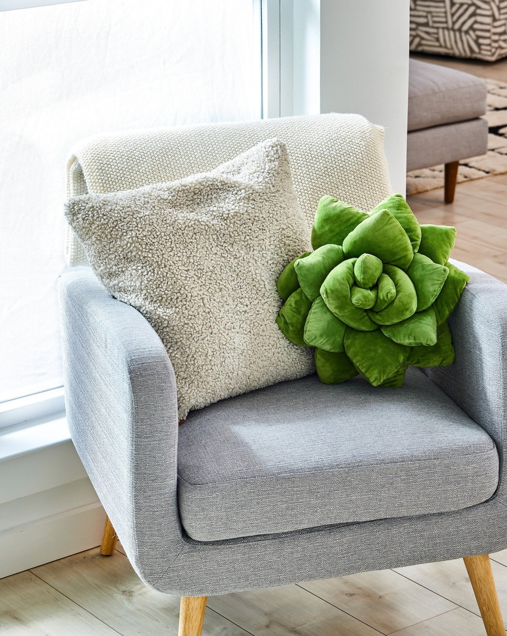 Lil' Pop Succulent - Plush Pillow - Olive Green - Green Philosophy Co.