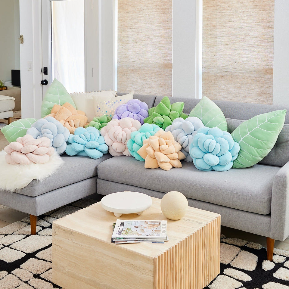 Mello Moonstone Succulent - Plush Pillow - Misty Moondust - Green Philosophy Co.