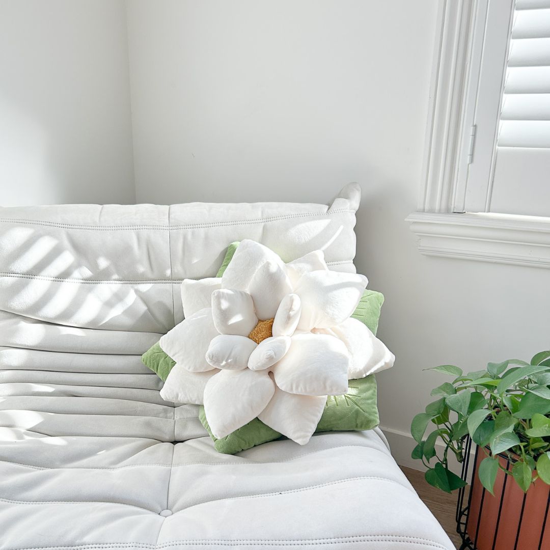 Poinsettia Pillow - Marshmallow White - Green Philosophy Co.