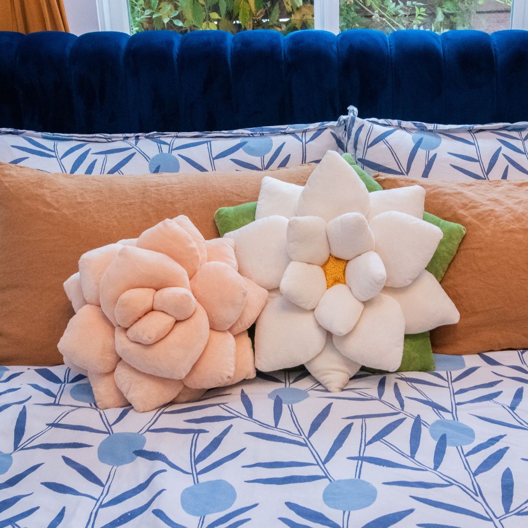 Poinsettia Pillow - Marshmallow White - Green Philosophy Co.