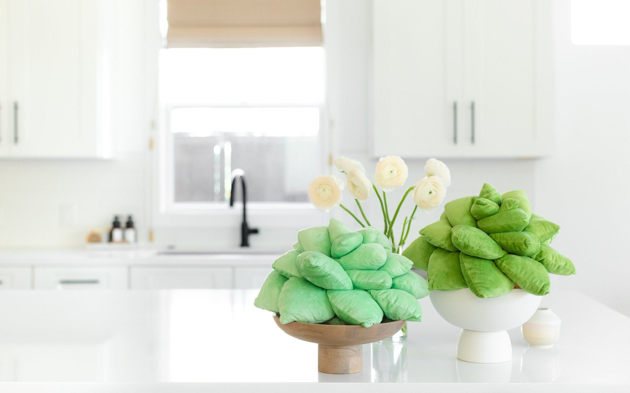 Succulent Flower Throw Pillows - Green Philosophy Co. 