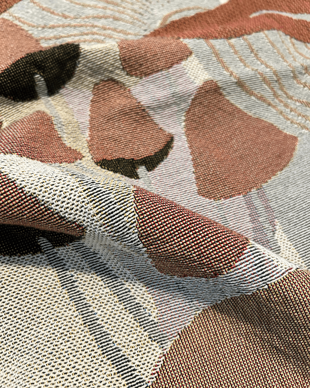 Mushroom Mix Woven Cotton Blanket - Made In USA - Green Philosophy Co.