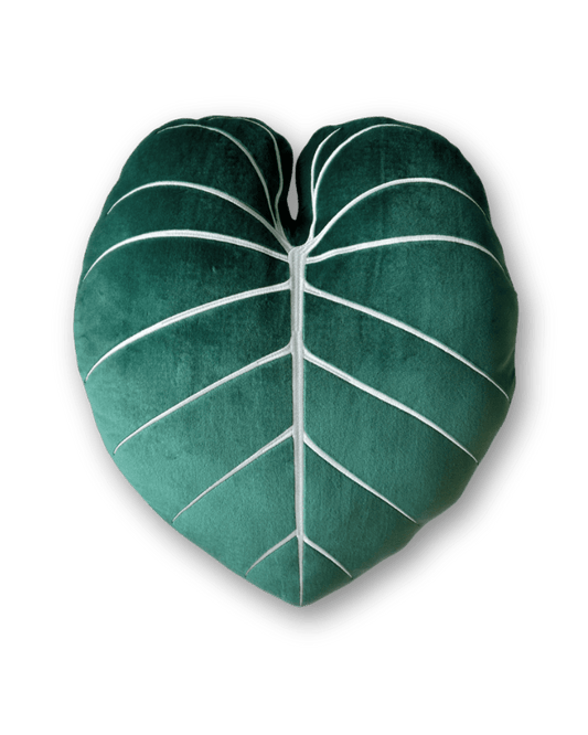 Philodendron Gloriosum Pillow - Forest Green - Green Philosophy Co.