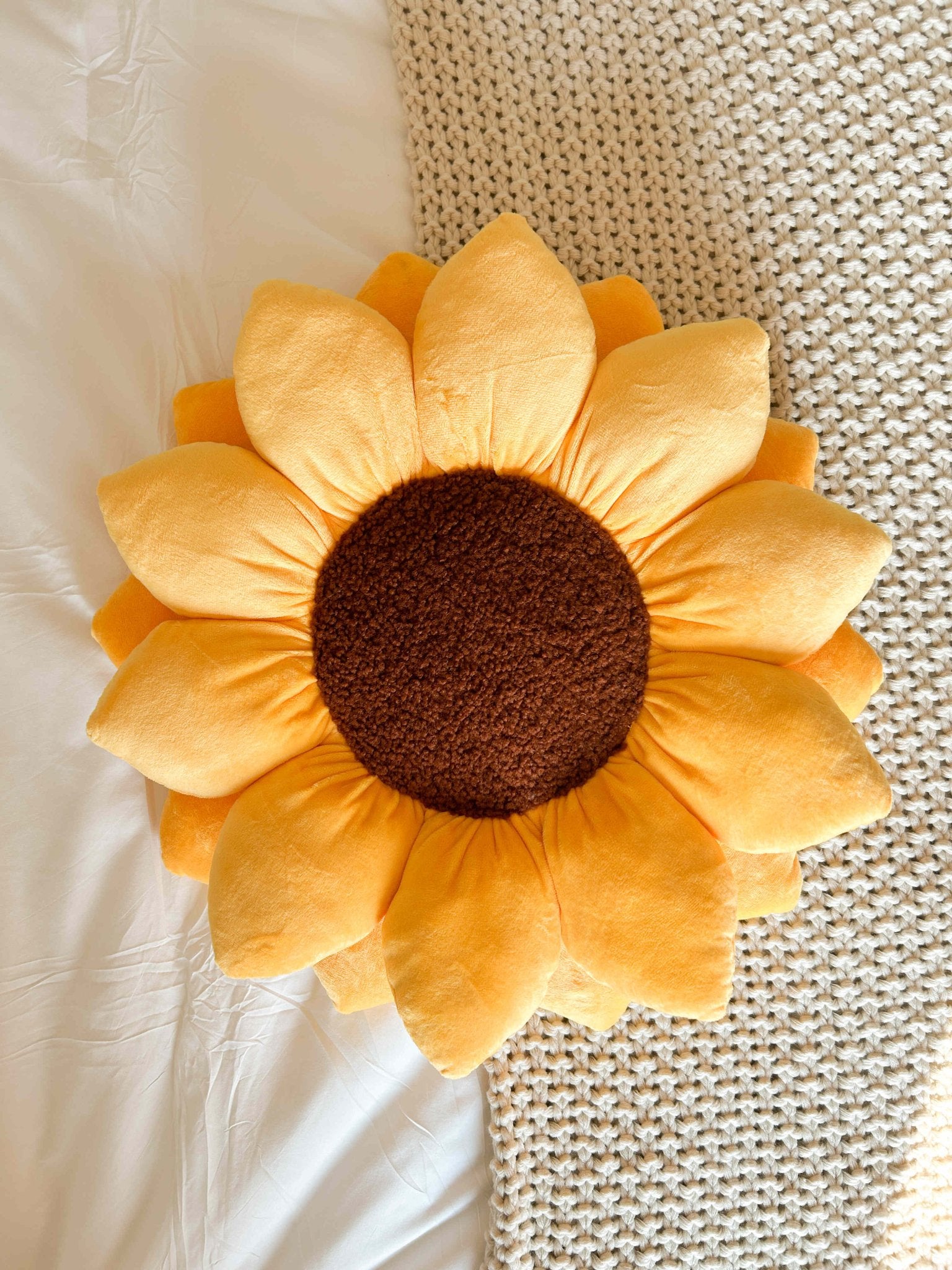 Sunflower Pillow - Golden Yellow - Green Philosophy Co.