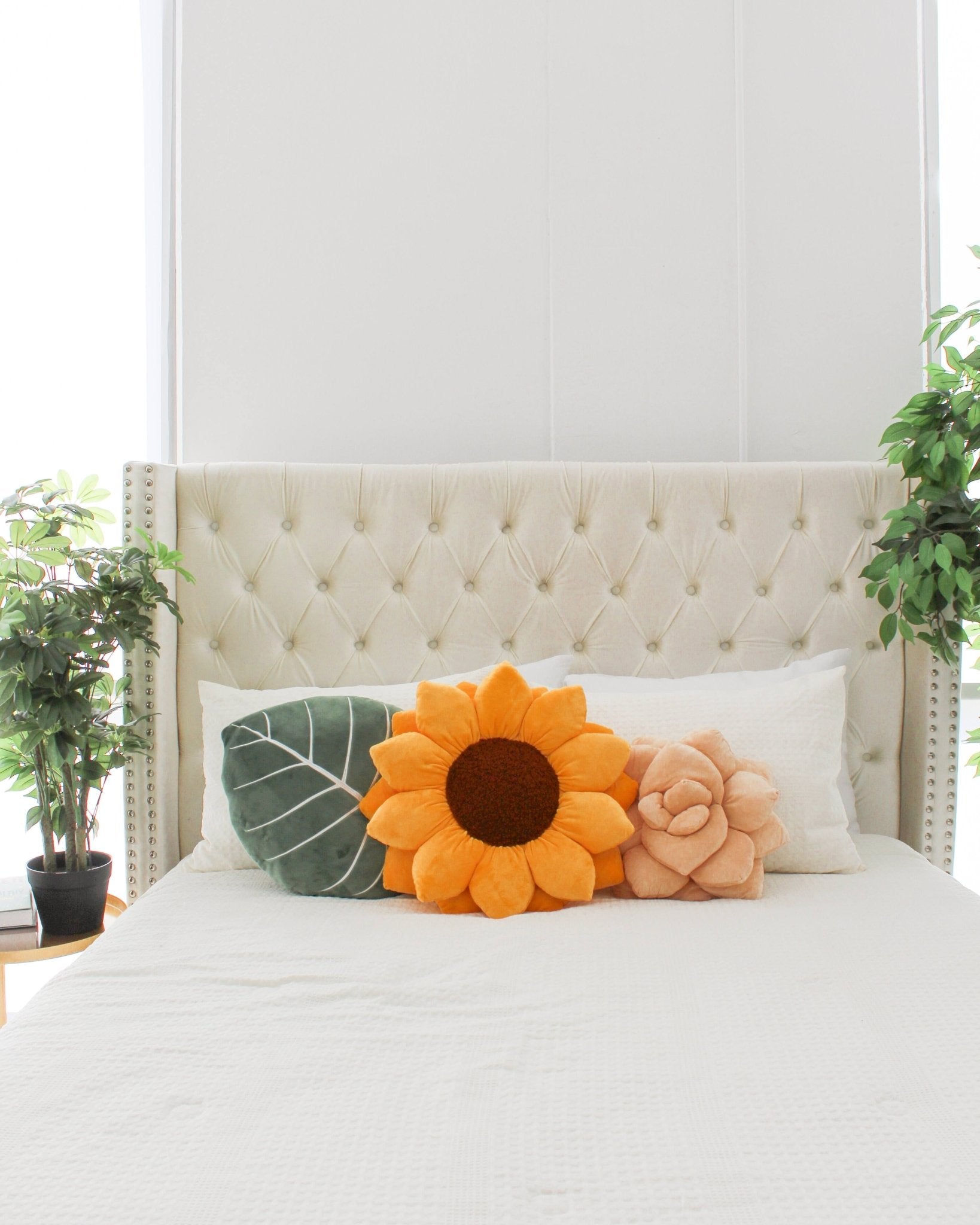 Sunflower Pillow - Golden Yellow - Green Philosophy Co.