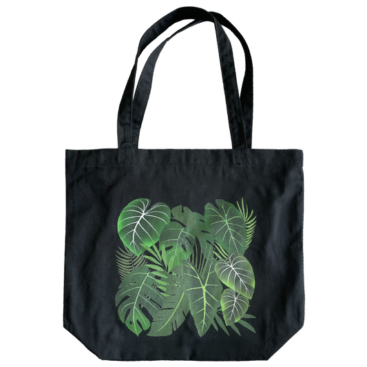 Botanical Collection Organic Cotton Eco Tote Bag - Black