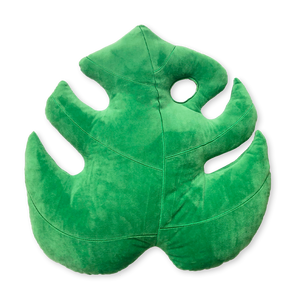 Monstera Deliciosa Leaf Pillow - Jungle Green
