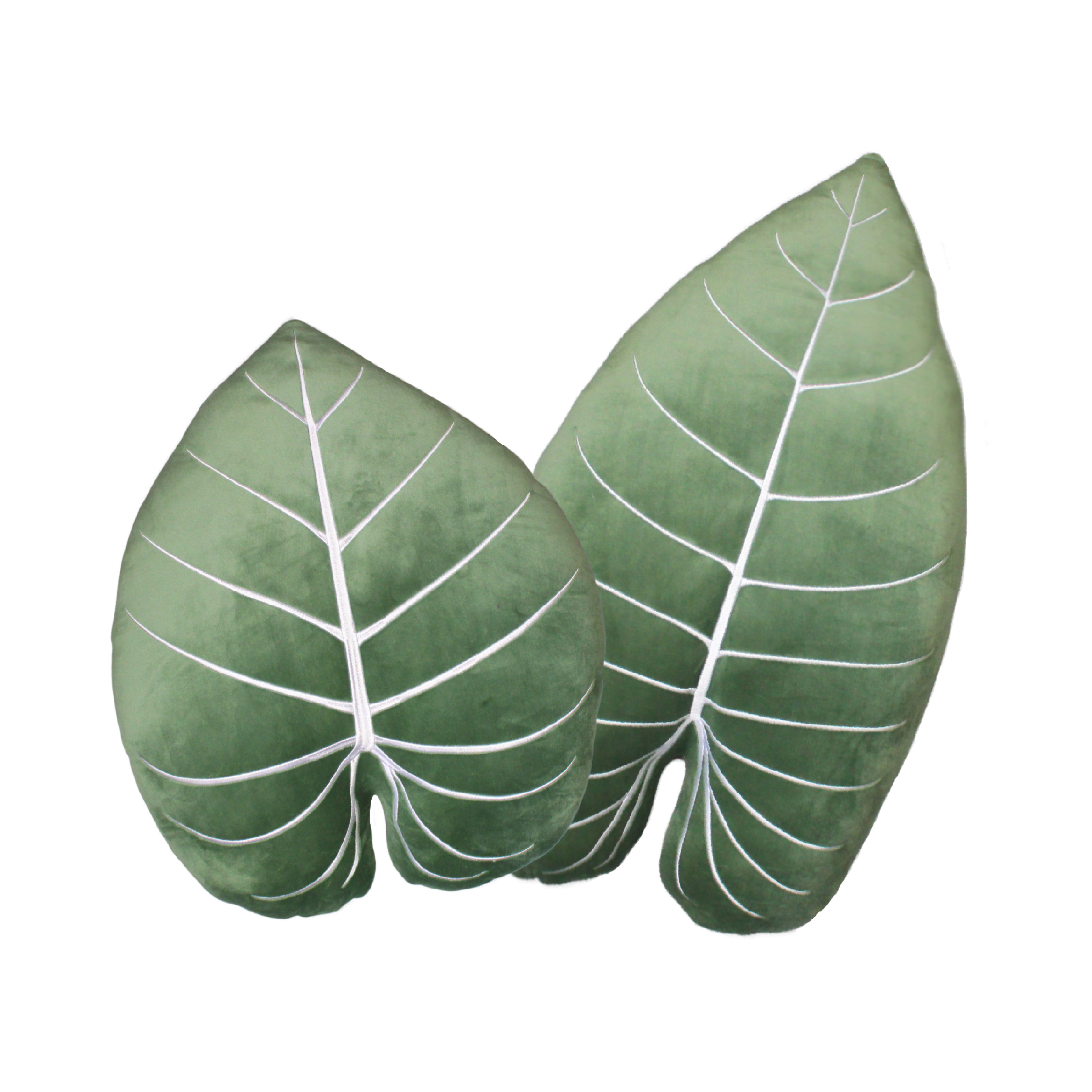 Moody Green Philodendron Leaf Set