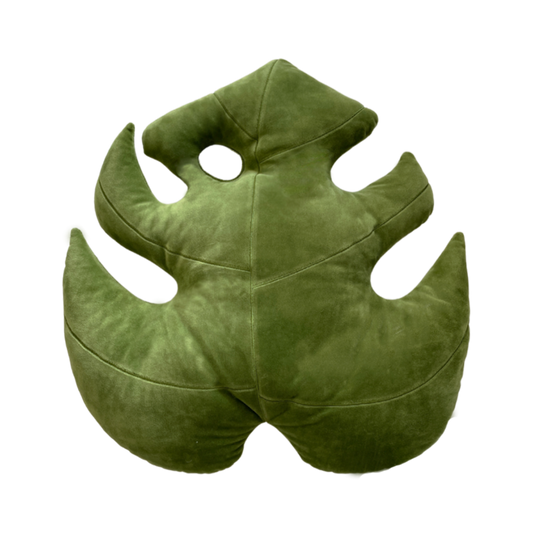 Monstera Deliciosa Leaf Pillow - Mossy Earth
