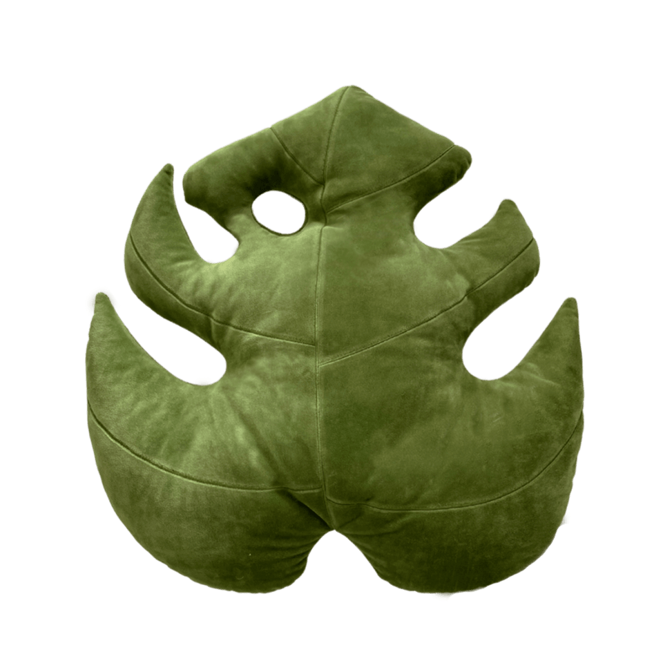 Monstera Leaf Pillow - Green Philosophy Co.
