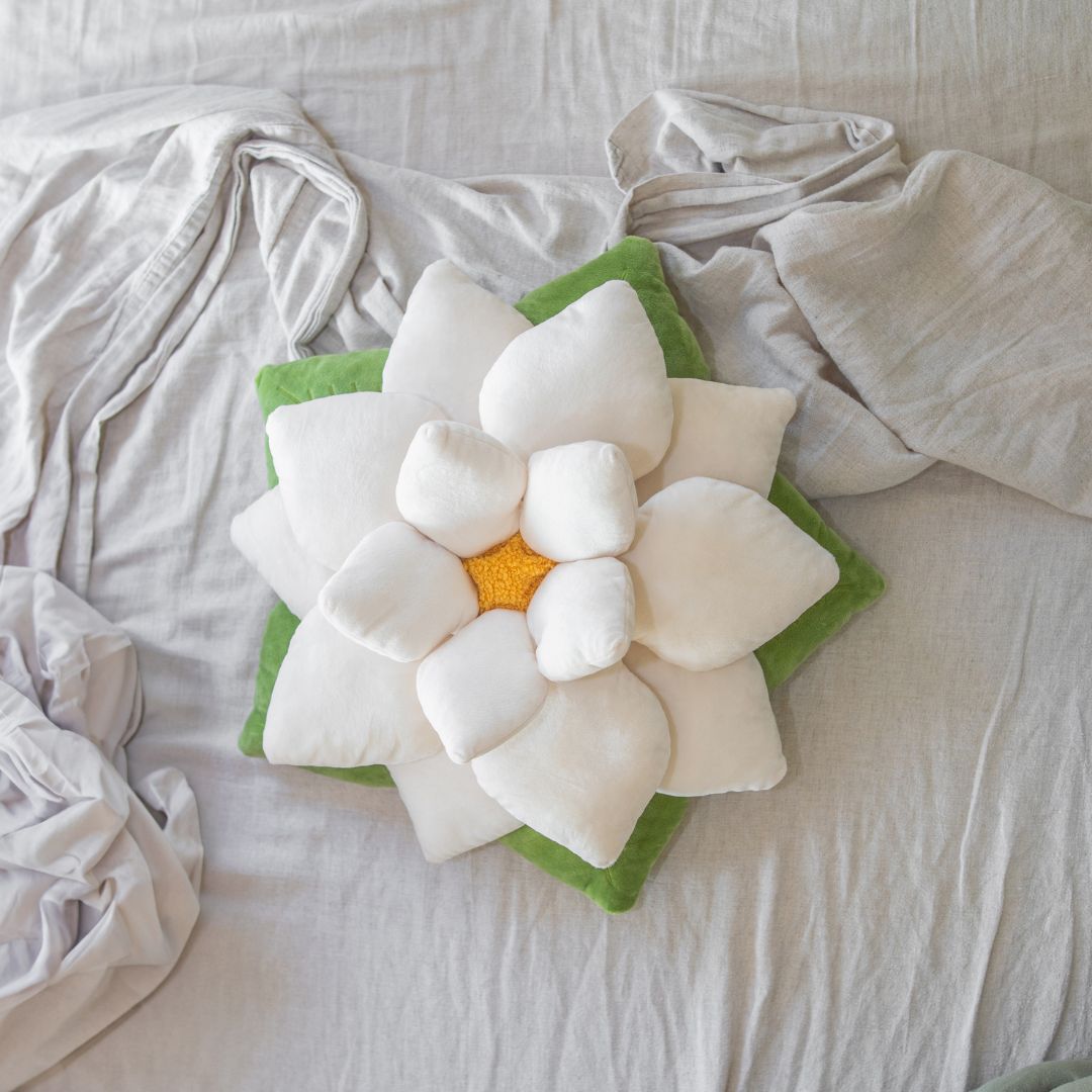 Poinsettia Pillow - Marshmallow White - Green Philosophy Co.