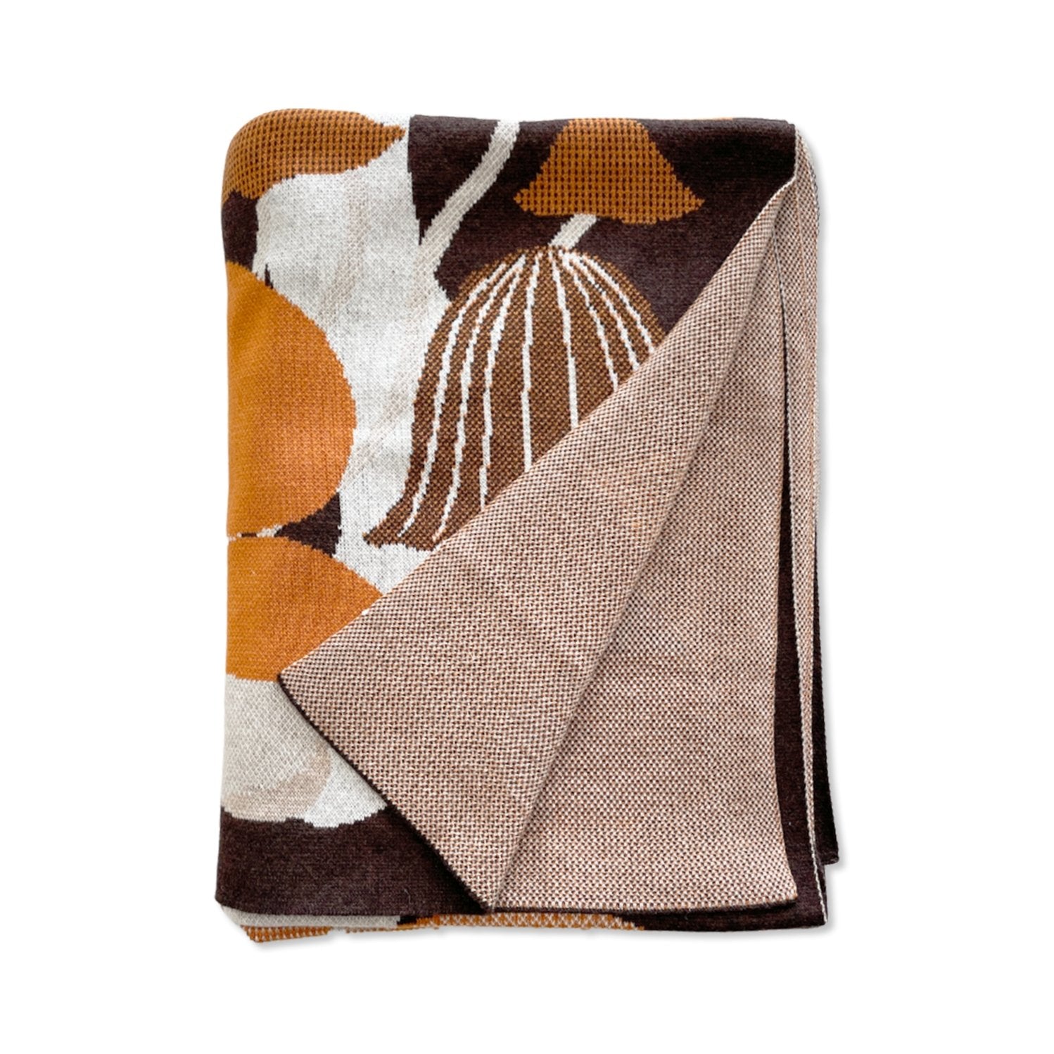 [PRE-ORDER] Terra & Cottage Cotton Blend Knit Blanket - Mushroom Mix - Green Philosophy Co.