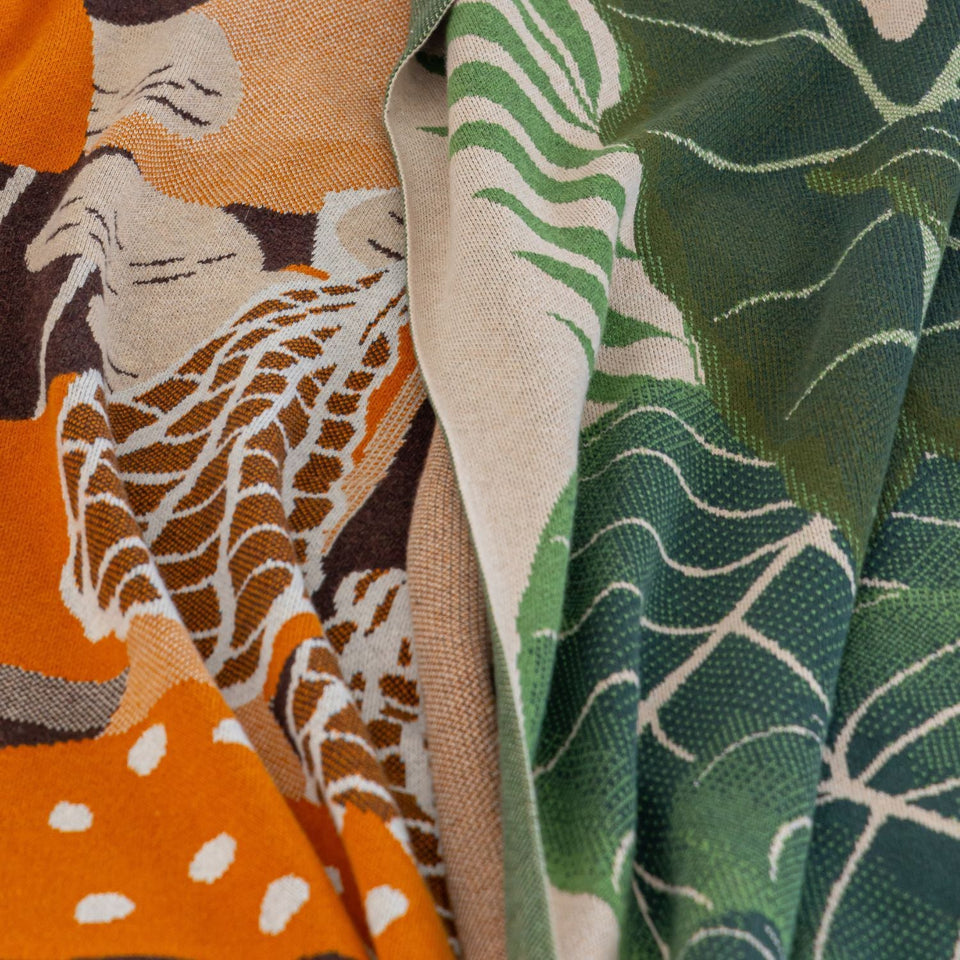 [PRE-ORDER] Terra & Cottage Cotton Blend Knit Blanket - Mushroom Mix - Green Philosophy Co.