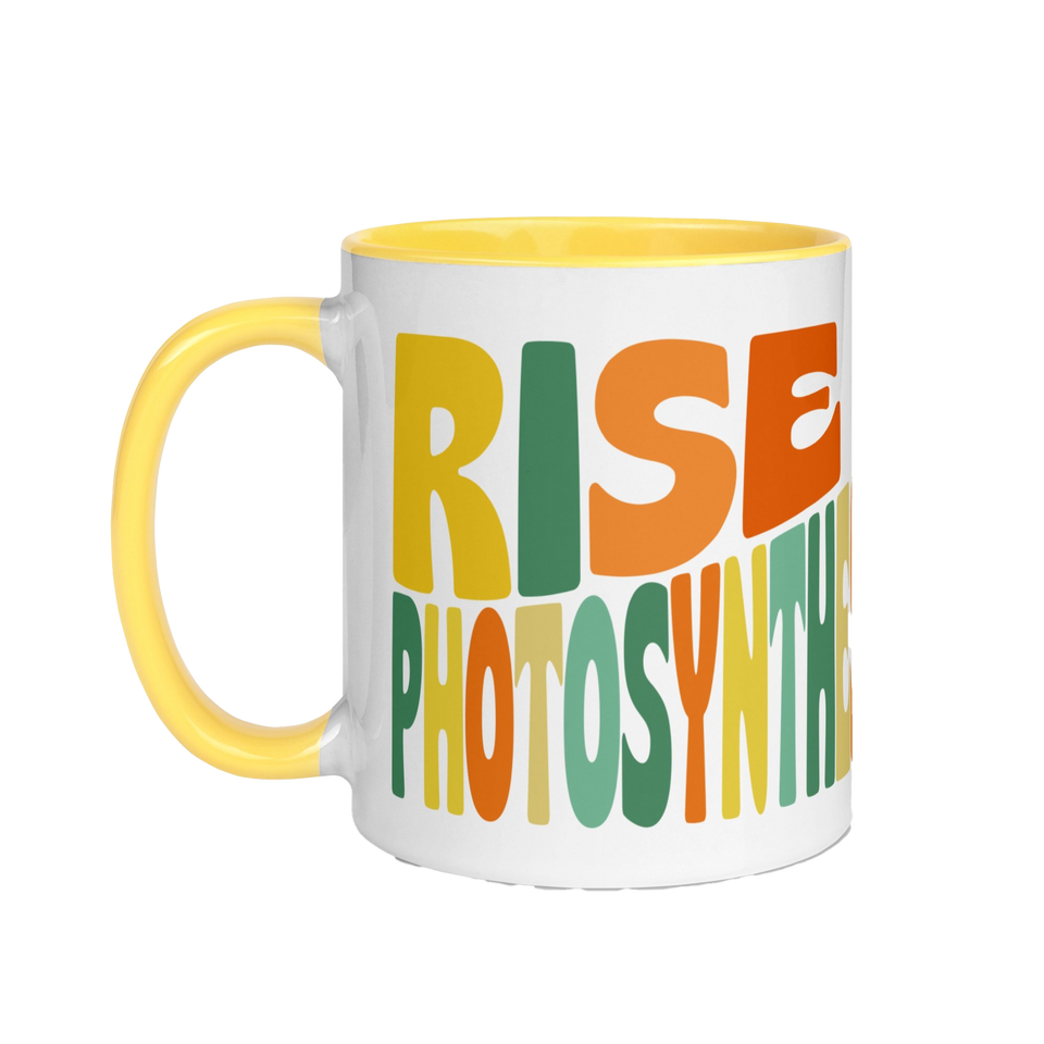 Rise and Photosynthesize Yellow Mug