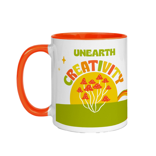 Unearth Creativity - Orange Mushroom Mug